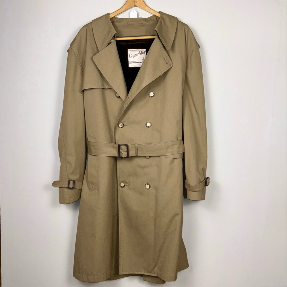 Vintage Londontown Corp Clipper Mist Men's All Weather Trench Coat 52BR